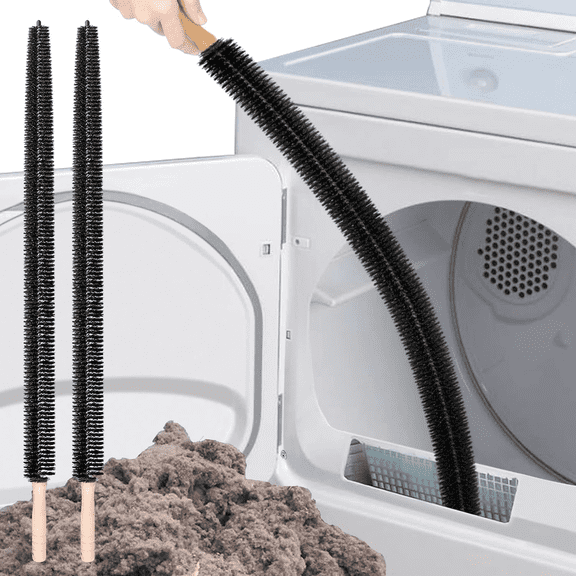 Alease 2 PCSDryer Brush,Dryer Vent Brush,Dryer Vent Cleaning Kit for Dryer Vent Clean,Black