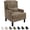 Khaki, variant on Mid-Century Modern Wingback Accent Chair, Chenille Upholstered Armchair with High Back, Soft Pillow, and Sturdy Wood Legs, Comfy Single Lounge Chair for Living Room, Bedroom, Nursery, or Study