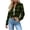 Army Green, variant on Long Sleeve Shirts for Women Classic Plaid Button Down Womens Shirts Loose Casual Plaid Shirt Outerwear with Back Pleat