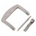 thumbnail image 4 of 2Pcs Replacement Steel Buckle for Watch Bands - Leather Watch Straps Clasp in 16mm- Silver, 4 of 5