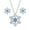 Silver-Blue, variant on Bling Jewelry Womens Holiday Party Snowflake Pendant Necklace & Earrings Set Clear CZ Sterling Silver