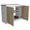White / Light Oak, variant on Tuhome Napoles 39 in Kitchen Sink Cabinet and Utility Sink, Stainless Steel Top and Drainboard, Freestanding Laundry Base, 2 Doors, 1 Shelf, Kitchenette, 39.3 x 19.7 x 35.4 in, White and Light Oak