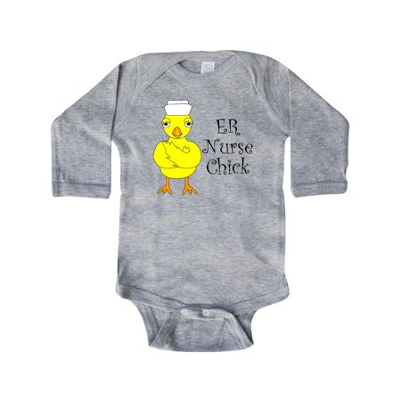 

Inktastic ER Nurse Chick Gift Baby Boy or Baby Girl Long Sleeve Bodysuit