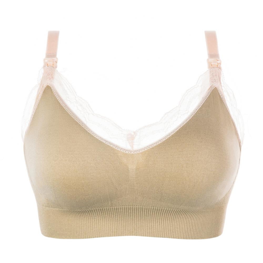 Women's Lace Nursing Bra Wireless Sleeping Maternity Bras Breastfeeding