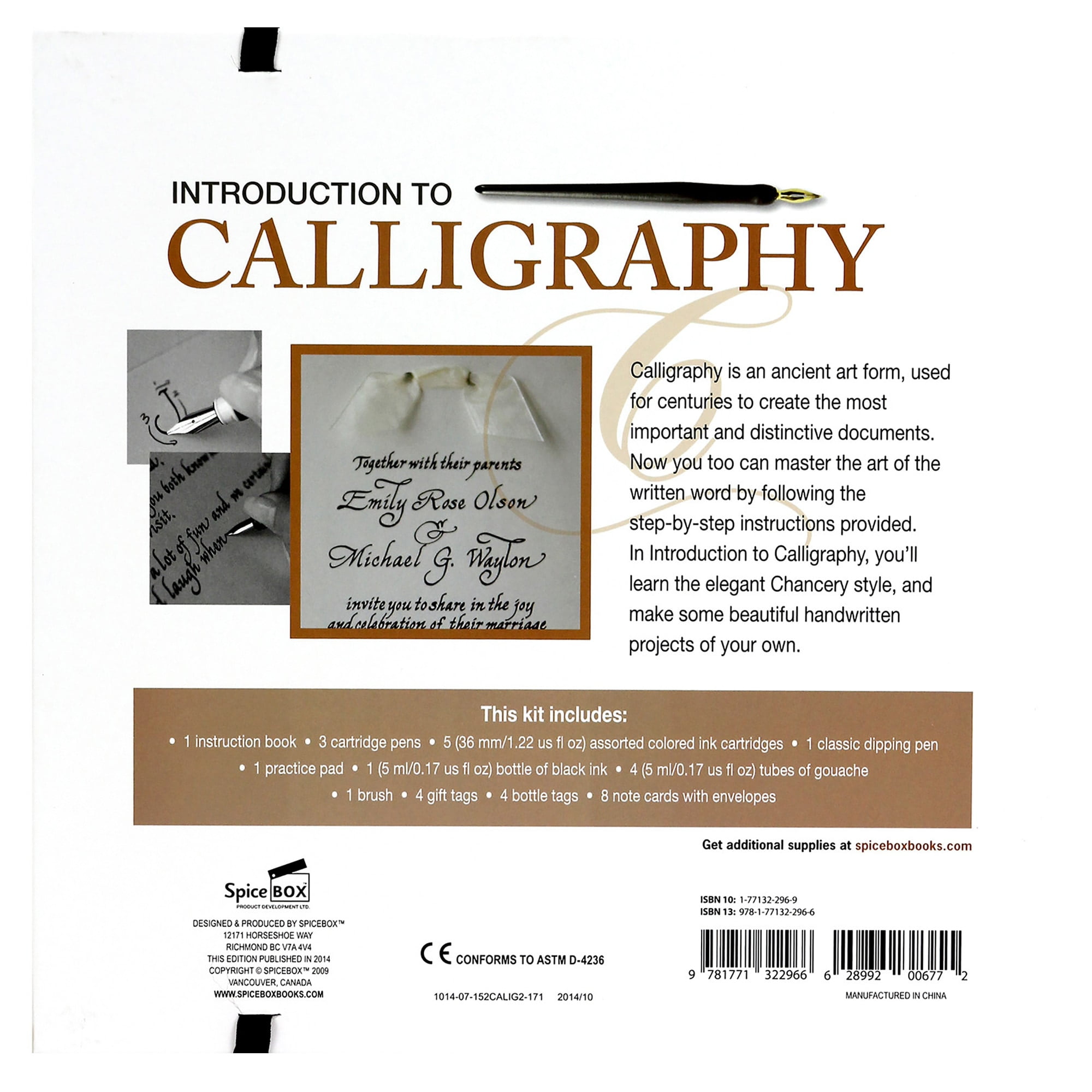 SpiceBox Adult Art Craft & Hobby Kits Art Studio Calligraphy