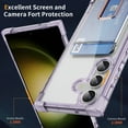 thumbnail image 3 of Wallet Case for Samsung Galaxy S24 Plus, with Card Holder Slot Built-in Kickstand Shockproof Slim Hard Back Cover Soft TPU Bumper Translucent Clear for Samsung Galaxy S24 Plus, Purple, 3 of 8