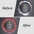 thumbnail image 2 of Red Button Start Button Shiny Ring Car Engine Start Stop Button Sticker Badge, Shiny Red Rhinestone Car Accessories Decor Ladies Girls 2 Pieces, Red, 2 of 5