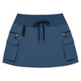 thumbnail image 6 of Nmnitkp Women's High Waisted Drawstring Cargo Skort, Athletic Tennis Skirt with Multi Pockets, for Golf Hiking Outdoor & Casual WearNavy,M, 6 of 7