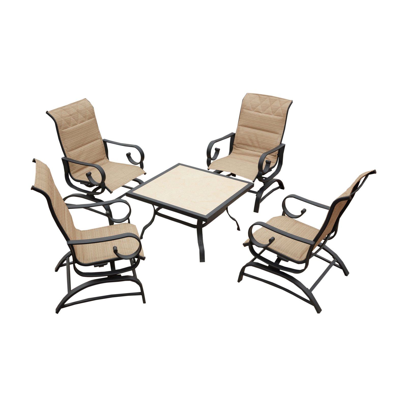 patio conversation set with glider