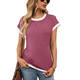 thumbnail image 1 of Camisetas de Corta para Mujer, Color Rojo, Talla M, 1 of 7