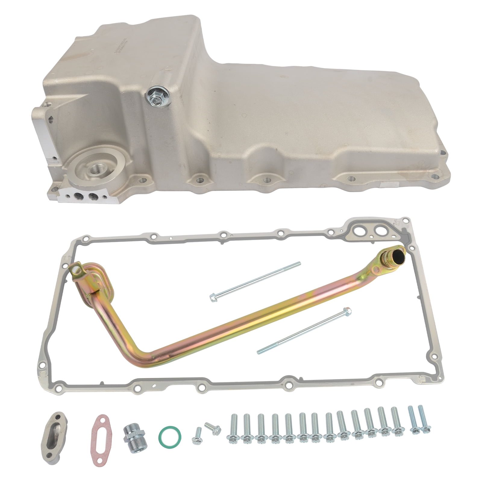 Geartronics Low Profile Oil Pan Conversion Kit For LS Swap – Fits LS1, LS2, LS3, LS6, 4.8L, 5.3L, 6.0L – Polished Aluminum
