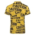 thumbnail image 5 of Caution Men Zipper T-shirt Summer Casual Short Sleeve T-shirt Top, 5 of 7