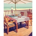 thumbnail image 2 of Boanket Outdoor Tablecloth with Umbrella Hole for Patio/Picnic/Party/Camping, 4th of July Waterproof Table Cloth Rectangle Table Cover Washable, Independence Day Floral Fireworks Rustic (60"x 84"), 2 of 7