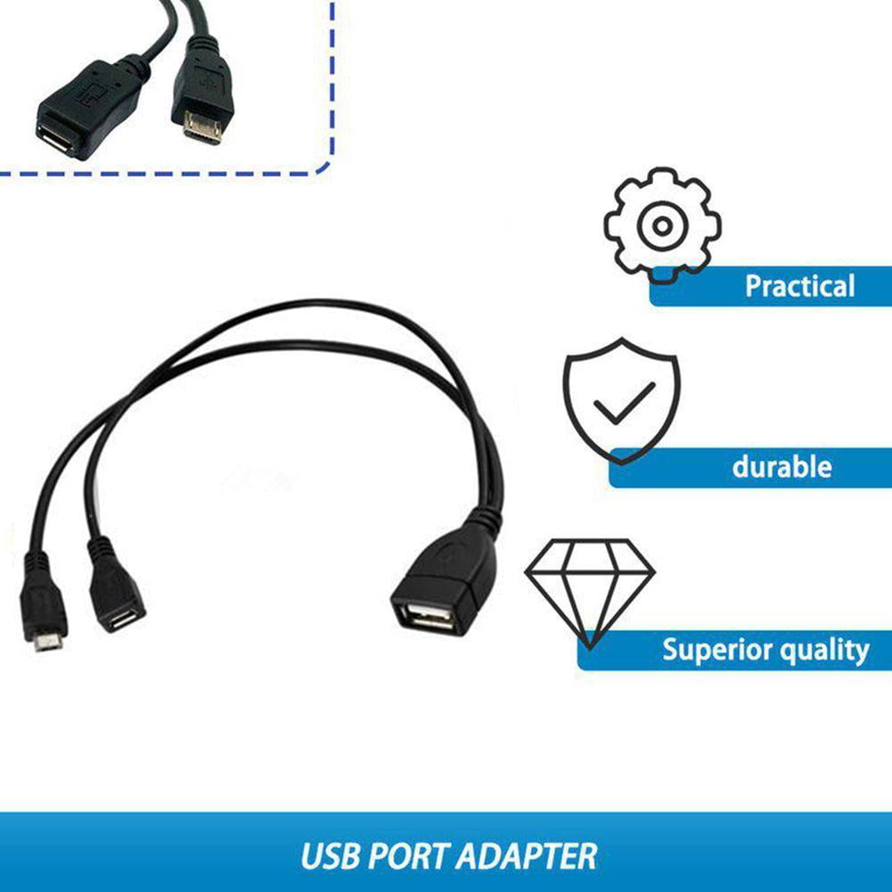 AreMe 2 Pack OTG Cable Adapter for Fire TV Stick 4K, 90 Degree Left Angle  Powered Micro USB to USB OTG Adapter for Android Phone Tablet and More Host