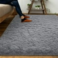 thumbnail image 5 of Homore Cute Fluffy Velvet Carpet Soft Washable Area Rugs for Bedroom/ Living Room Decoration,9'x12',Gray, 5 of 8