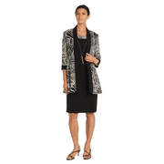 R&M Richards Women's Juniors Two-Piece Printed Jacket and Dress Set