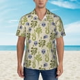 thumbnail image 4 of Balery Skull Snake Print Men's Hawaiian Shirts Short Sleeve Beach Shirt Relaxed Fit Vacation Button Down Shirts-Large, 4 of 9