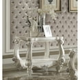 thumbnail image 2 of ACME Versailles Square Wood End Table with Bottom Shelf in Bone White, 2 of 8