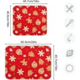 thumbnail image 3 of Christmas Gingerbread Dish Drying Mat for Kitchen Counter Red Tree Snowflakes Microfiber Dry Dishes Mats Drainer Mat 16 x 18 in Dish Drying Pad Countertops Mat, 3 of 7
