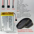 thumbnail image 2 of DC 3.7V 1150mAh Lithium Polymer Rechargeable Battery for Logitech Wireless Mouse MX Master (AHB303450 533-000088), 2 of 5