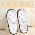 thumbnail image 2 of Fotbe Girl Rabbit Pattern Women's Fuzzy Slippers Plush Slippers Fluffy Winter House Shoes Indoor and Outdoor-Medium, 2 of 8