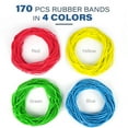 thumbnail image 3 of LotFancy 170 Pcs Large Rubber Bands, 7.2in Long Rubber Bands for Office Supplies, Home and Kitchen, 3 of 9
