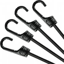 MISSMILE 32 Inch Black Bungee Cords with Hooks Heavy Duty,4 Pack