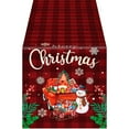 thumbnail image 5 of BGZLEU Christmas Table Runner ,Linen Red and Black Buffalo Check Plaid Table Runner 72 Inches Long Seasonal Winter Christmas Xmas Holiday Farmhouse Style Table Decoration, 5 of 8