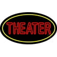 thumbnail image 1 of Red Theater With Border LED Neon Sign 20" Tall x 37" Wide - inches Black Square Cut Acrylic Backing, with Dimmer - Premium built indoor Sign for Theater., 1 of 7