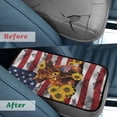 thumbnail image 4 of Yuyamidu Highland Cow Center Console Cover for Car Sedan Van American Flag Car Center Console Cushion Pad Sunflower Auto Armrest Cover Accessories 12.01 x 7.28 Inch, 4 of 7
