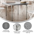 thumbnail image 4 of Flash Furniture 4-Foot Round Granite Dark Gray Plastic Folding Table, 4 of 12