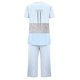 thumbnail image 4 of Sexy Pijama Conjunto para las Mujeres, Cuello Redondo Blusa de Manga Corta Y Pantalones, Traje de Moda Casual, 4 of 9