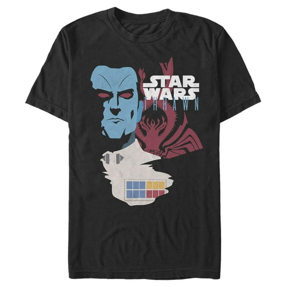 Men's Star Wars Grand Admiral Thrawn Vintage Graphic Tee Black Small