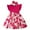 Hot Pink, variant on Ruyang Ruffles Sleeve Knit Flower Girls Dress Crew Neck Ribbed Summer Pleated Dresses Cute Print Pleated Casual Dresses