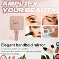 thumbnail image 6 of RAGUPEL Hand Mirrors with Handle,Mirror with Square Frame 6.3"*3.5"*0.8" Hand Held Mirror,Hidden Comb Handle Hand Held Mirrors with Handle,Style1, 6 of 7