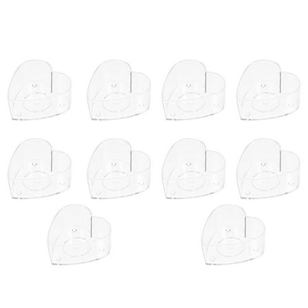 HEATSHAKING 40Pcs Heart-Shaped Tea Light Candle Holders Clear Plastic Containers for Diy Candle Making and Storage