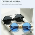 thumbnail image 7 of Round Steampunk Sunglasses for Men Double Spring Leg Glasses Metal Punk Eyewear Uv400, 7 of 7