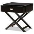 thumbnail image 3 of Baxton Studio Curtice Noir Table d'Appoint en Bois à 1 Tiroir, 3 of 6