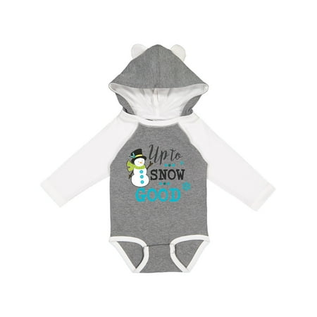 

Inktastic Up to Snow Good with Snowman and Snowflakes Gift Baby Boy or Baby Girl Long Sleeve Bodysuit