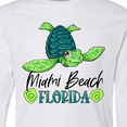 thumbnail image 4 of Inktastic Miami Beach, Florida Happy Sea Turtle Long Sleeve Youth T-Shirt, 4 of 5