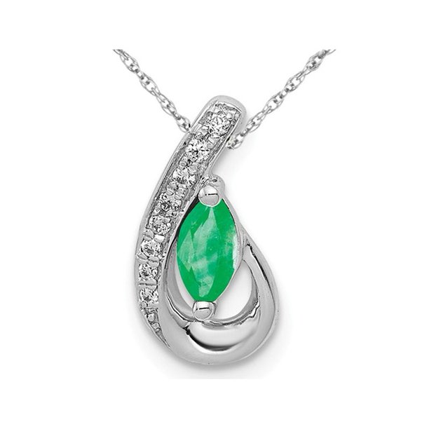 Natural emerald sales pendant necklace