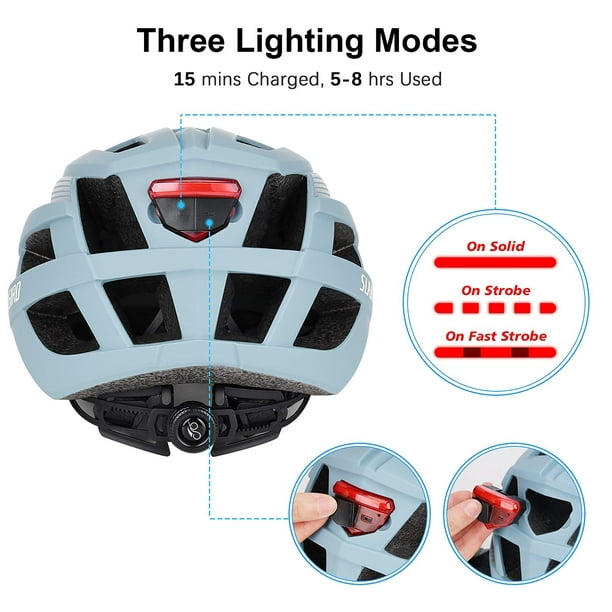 Casque de vélo adulte M avec lumière LED certificats CE casque de