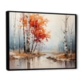 thumbnail image 2 of Designart "Canada Orange Autumn Euphony VII" Landscapes Floater Framed Canvas Print, 2 of 7