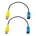 thumbnail image 1 of 2X Fakra Reversing AV-IN Camera Video Connection RCA Cable Parking Adapter - Fakra to RCA Video Cable Adapter,2 x Video Cable Adapter,Black&Blue&Yellow, 1 of 5