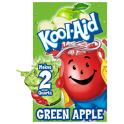 Kool-Aid Unsweetened Green Apple Artificially Flavored Powdered Soft Drink Mix, 0.22 oz. Packet (12 Pack)