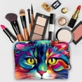 thumbnail image 3 of Cat Waterproof PVC Cosmetic Travel Bag with Zipper, Lightweight, Large Capacity, Printed Design - Travel Pouch, Train Case Makeup Box, Toiletry Bag for Men - for Ladies and Girls on the Go, 3 of 6