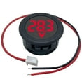 thumbnail image 1 of Voltímetro Circular De Dos Hilos Medidor de voltaje DC 4-100V Pantalla digital LED programable pequeña (rojo), 1 of 8