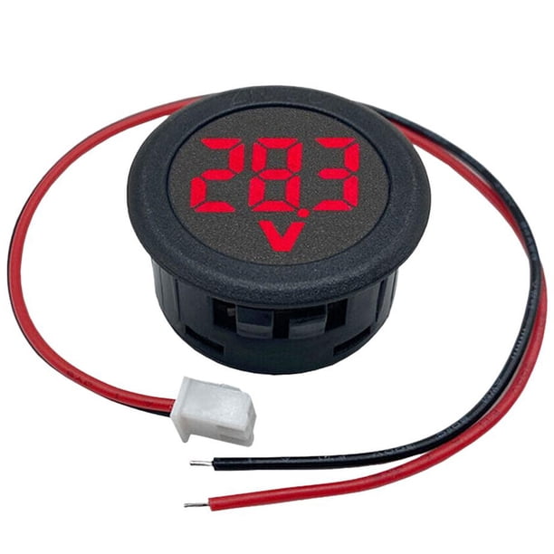 Medidor de voltios CC 4-100V pantalla Digital LED programable pequeño rojo