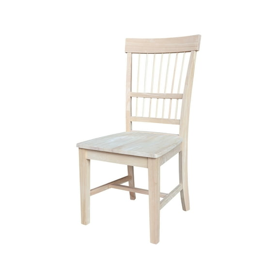 Set of Two Solid Wood Clayton Chairs in Unfinished