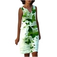 thumbnail image 1 of Birdeem Robe Décontractée à Pois pour Femmes Mode Col en V Grande Balançoire Sans Manches Mini Robe, 1 of 3